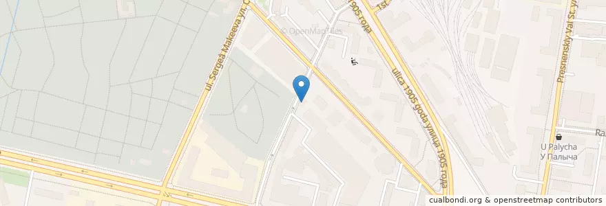 Mapa de ubicacion de Кочевник en Russie, District Fédéral Central, Moscou, Центральный Административный Округ, Пресненский Район.