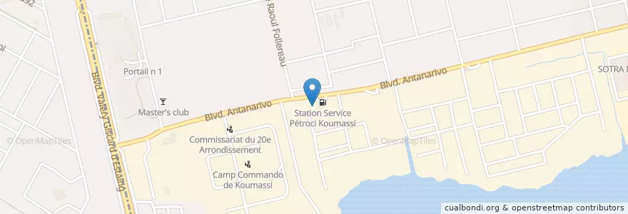 Mapa de ubicacion de Pharmacie St Georges en Costa De Marfil, Abiyán, Koumassi.