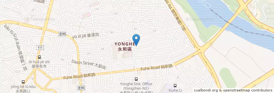 Mapa de ubicacion de Enjoying Coffee en Taiwan, New Taipei, Yonghe District.