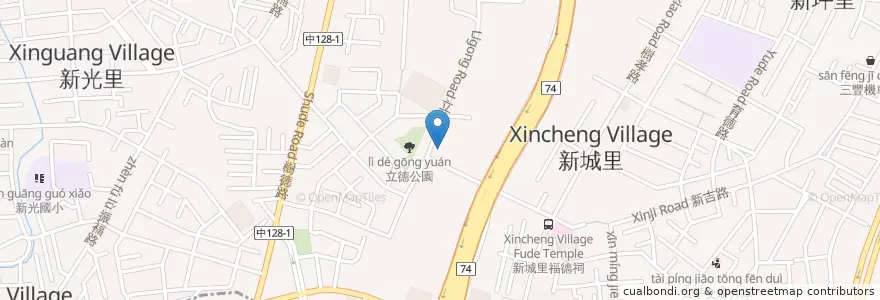 Mapa de ubicacion de 欣賀產後護理之家 en Taiwan, 臺中市, 太平區.