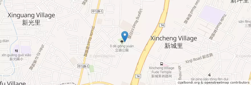 Mapa de ubicacion de 台中聲五洲掌中劇團 en Tayvan, Taichung, 太平區.