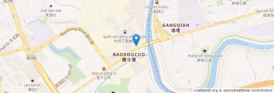 Mapa de ubicacion de 寶橋路235巷口 en 타이완, 신베이 시, 타이베이시, 원산 구, 신뎬 구.