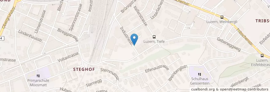 Mapa de ubicacion de Erwins Imbiss Stube en 瑞士, Luzern, Luzern.