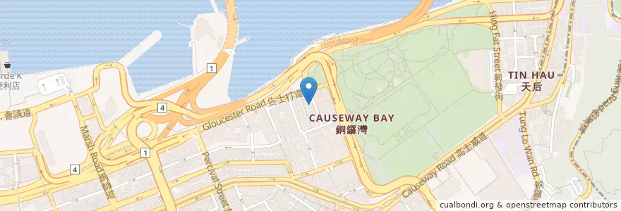 Mapa de ubicacion de 美味廚 Delicious Kitchen en China, Guangdong, Hong Kong, Pulau Hong Kong, Wilayah Baru, 灣仔區 Wan Chai District.