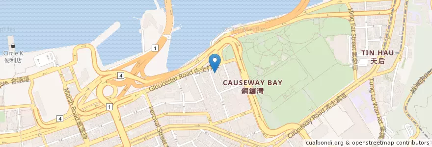 Mapa de ubicacion de Pololi en China, Cantão, Hong Kong, Ilha De Hong Kong, Novos Territórios, 灣仔區 Wan Chai District.
