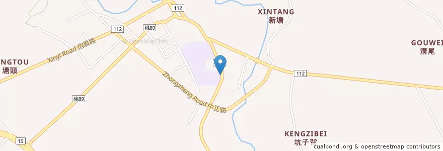 Mapa de ubicacion de 觀音國小 en Tayvan, 桃園市, 觀音區.