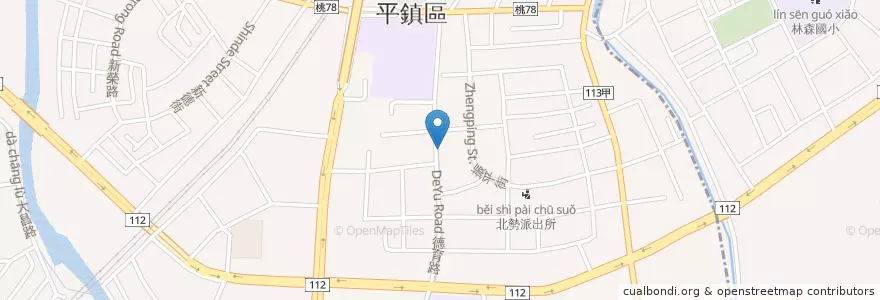 Mapa de ubicacion de 平鎮市廿公園 en Тайвань, Таоюань, Пинчжэнь.