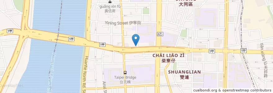 Mapa de ubicacion de Exotic animal veterinary hospital en Taiwan, 新北市, Taipei, 大同區.