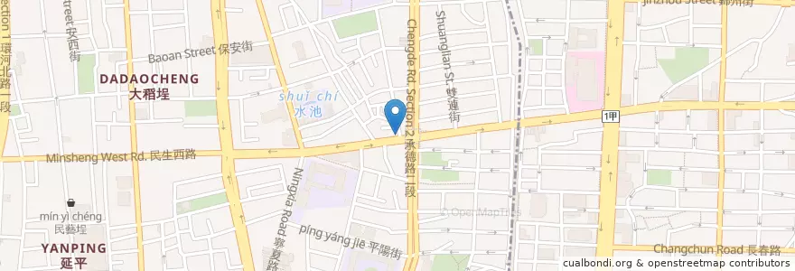Mapa de ubicacion de 四神湯 en 臺灣, 新北市, 臺北市, 大同區.