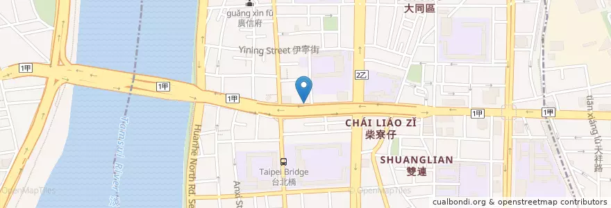 Mapa de ubicacion de Lucky Foot en تایوان, 新北市, تایپه, 大同區.