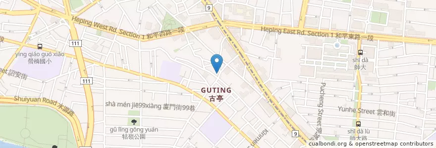 Mapa de ubicacion de Firewood Café en 타이완, 신베이 시, 타이베이시, 중정 구.