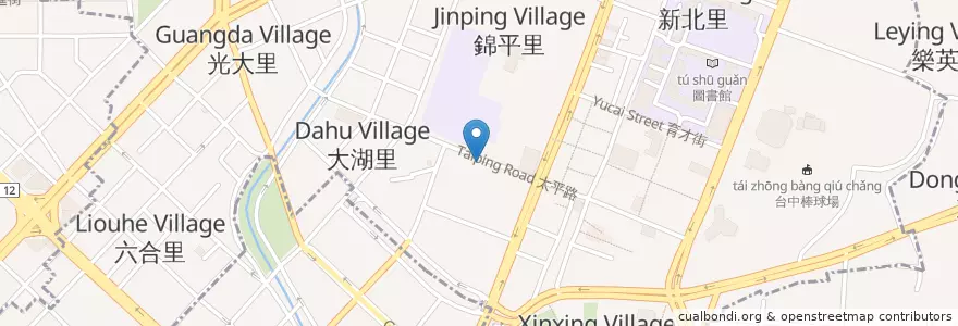 Mapa de ubicacion de 霜府手作 en Taïwan, Taichung, 北區.