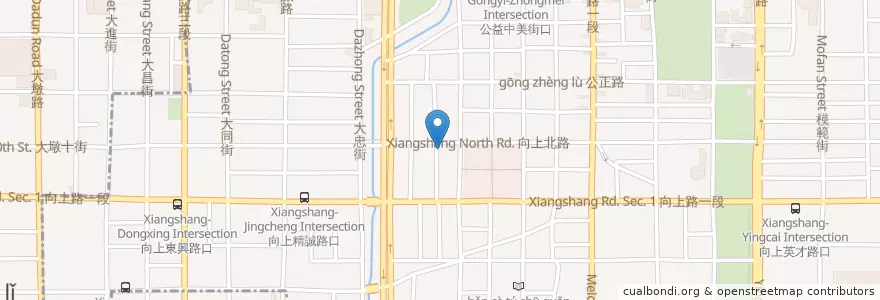 Mapa de ubicacion de 一等一肉包 en 臺灣, 臺中市, 西區.