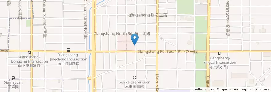 Mapa de ubicacion de 向上水餃 en تایوان, تایچونگ, 西區.