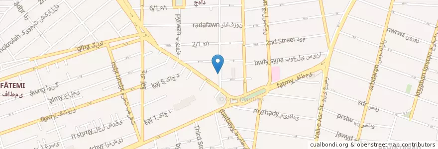 Mapa de ubicacion de فاطمی - میدان صنعت en Iran, Téhéran, شهرستان تهران, Téhéran, بخش مرکزی شهرستان تهران.