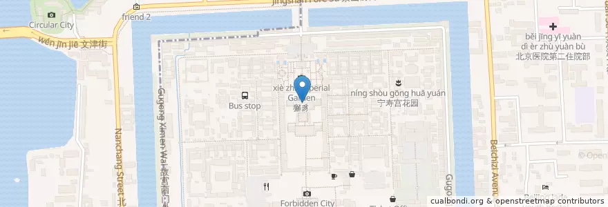 Mapa de ubicacion de 朕的叶子 en 中国, 北京市, 河北省, 东城区.