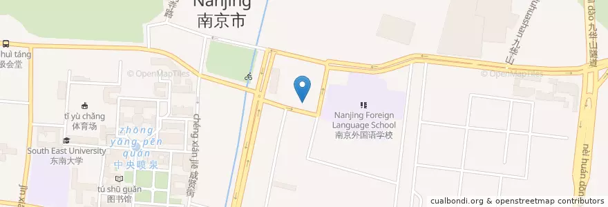 Mapa de ubicacion de 南京市中心医院(市级机关医院) en الصين, جيانغسو, نانجينغ, 玄武区.