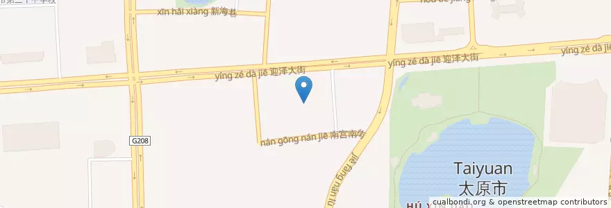 Mapa de ubicacion de 工人文化宫 en چین, شانشی, 太原市, 迎泽区, 迎泽街道.
