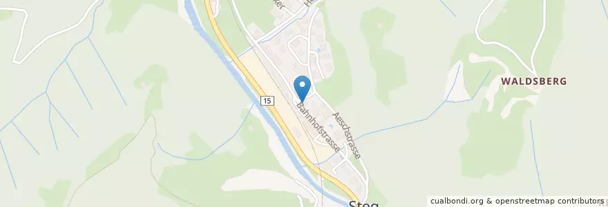 Mapa de ubicacion de Bahnhof en Suisse, Zurich, Bezirk Hinwil, Fischenthal.