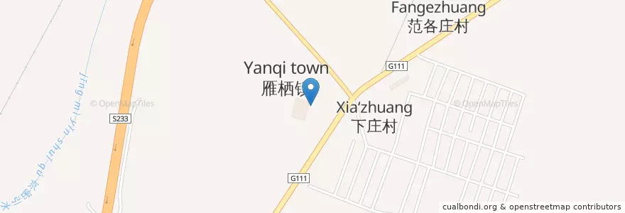 Mapa de ubicacion de 鲟香来 en China, Peking, Hebei, 怀柔区 / Huairou.