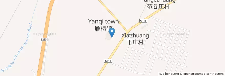 Mapa de ubicacion de 亚洲美食汇 en الصين, بكين, خبي, 怀柔区 / Huairou.
