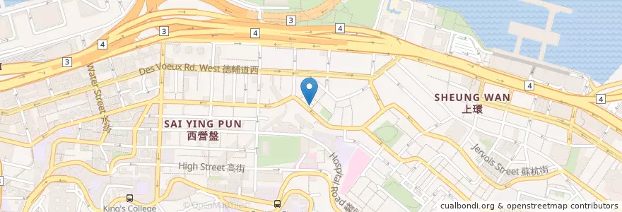 Mapa de ubicacion de 平記餐廳 en الصين, غوانغدونغ, هونغ كونغ, جزيرة هونغ كونغ, الأقاليم الجديدة, 中西區 Central And Western District.