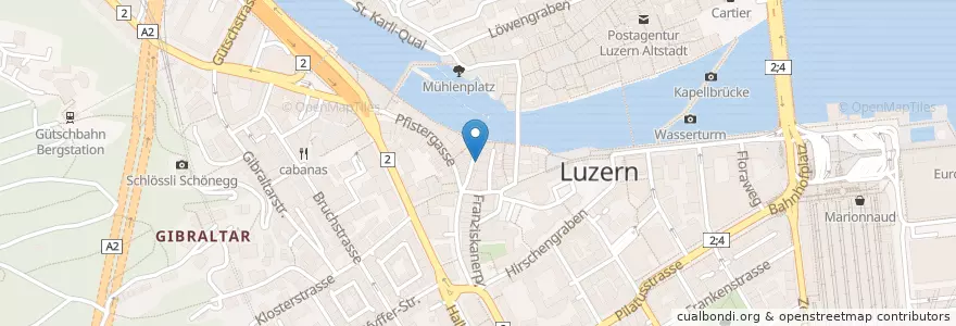 Mapa de ubicacion de Mardi Gras en Zwitserland, Luzern, Luzern.