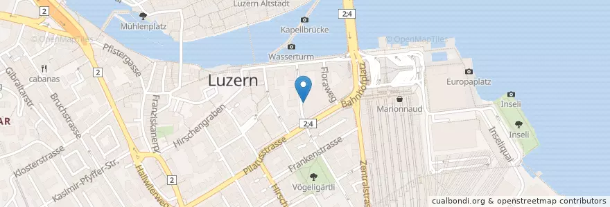 Mapa de ubicacion de ROK en Schweiz/Suisse/Svizzera/Svizra, Luzern, Luzern.