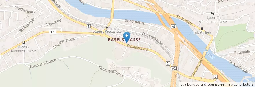 Mapa de ubicacion de Best Pizza en Schweiz/Suisse/Svizzera/Svizra, Luzern, Luzern.