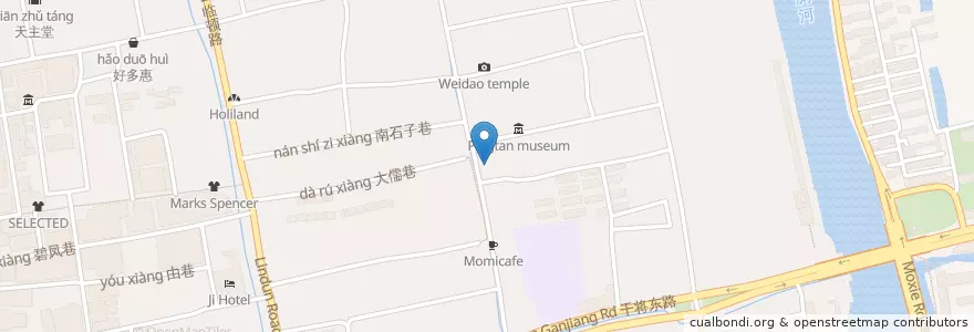 Mapa de ubicacion de Fox's House en Китай, Сучжоу, Цзянсу, Гусу, 平江街道.