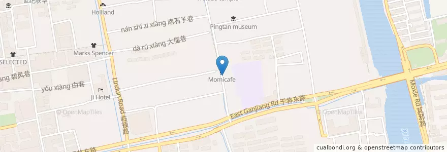 Mapa de ubicacion de Starbucks en Китай, Сучжоу, Цзянсу, Гусу, 平江街道.