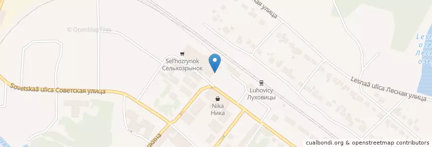 Mapa de ubicacion de Шаурма en Rusland, Centraal Federaal District, Oblast Moskou, Городской Округ Луховицы.