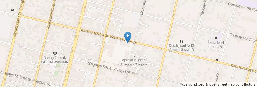 Mapa de ubicacion de Лаваш Town en ロシア, 南部連邦管区, クラスノダール地方, Городской Округ Краснодар.