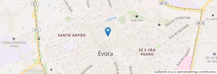 Mapa de ubicacion de Estação da Via Sacra en Португалия, Алентежу, Алентежу-Сентрал, Évora, Évora, Bacelo E Senhora Da Saúde, Évora.