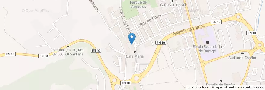 Mapa de ubicacion de Clínica Veterinária do Bonfim - Os Bichos en ポルトガル, Área Metropolitana De Lisboa, Setúbal, Península De Setúbal, Setúbal, Setúbal.