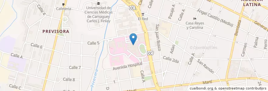 Mapa de ubicacion de Comedor en کوبا, Camagüey, Camagüey, Ciudad De Camagüey.