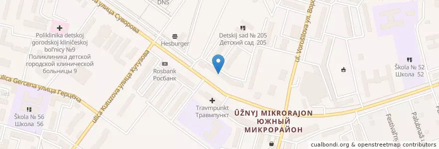 Mapa de ubicacion de Медицинский магазин en 俄罗斯/俄羅斯, 远东联邦管区, 哈巴罗夫斯克边疆区, 伯力市.