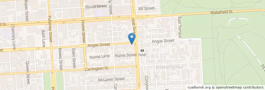 Mapa de ubicacion de BOQ Specialist en オーストラリア, 南オーストラリア, Adelaide, Adelaide City Council.