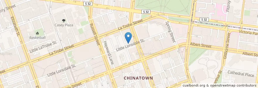 Mapa de ubicacion de Laksa Bar en Austrália, Victoria, City Of Melbourne.