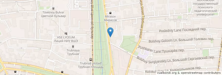 Mapa de ubicacion de Правда кофе en روسيا, Центральный Федеральный Округ, Москва, Центральный Административный Округ, Мещанский Район.