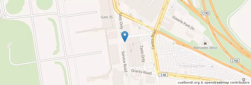 Mapa de ubicacion de Melbourne Airport Parcel Locker en Australie, Victoria, City Of Hume.