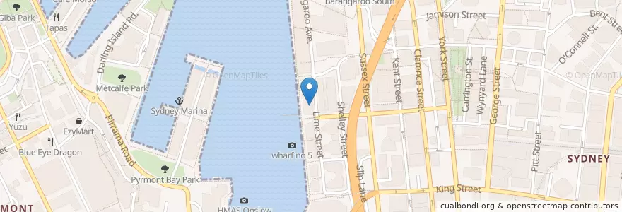 Mapa de ubicacion de Steersons Steakhouse en Austrália, Nova Gales Do Sul, Sydney.