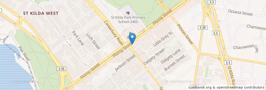 Mapa de ubicacion de Freddie Wimpoles en Australie, Victoria, City Of Port Phillip.