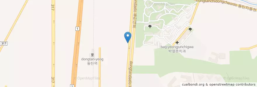 Mapa de ubicacion de 신한은행 en 대한민국, 경기도, 화성시.
