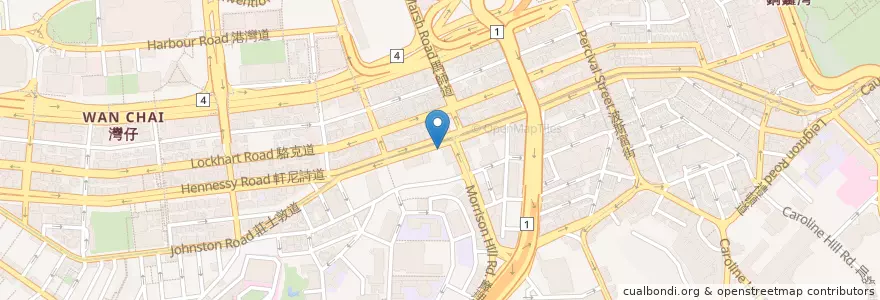 Mapa de ubicacion de 莊駿祥醫生 Dr. Anthony Chong en 중국, 광둥성, 홍콩, 홍콩섬, 신제, 灣仔區 Wan Chai District.