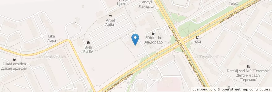 Mapa de ubicacion de Сбербанк en Russland, Föderationskreis Nordwest, Oblast Leningrad, Сосновоборский Городской Округ, Ломоносовский Район.