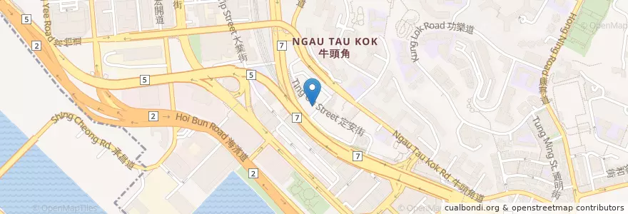 Mapa de ubicacion de 英達車行 en 中国, 广东省, 香港 Hong Kong, 九龍 Kowloon, 新界 New Territories, 觀塘區 Kwun Tong District.