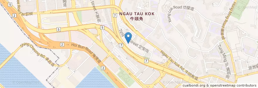 Mapa de ubicacion de 富安的士服務 en 中国, 广东省, 香港 Hong Kong, 九龍 Kowloon, 新界 New Territories, 觀塘區 Kwun Tong District.