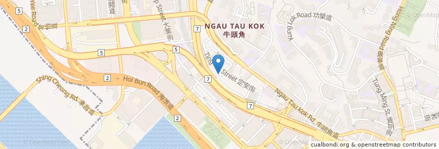 Mapa de ubicacion de 路加有限公司 en 中国, 广东省, 香港 Hong Kong, 九龍 Kowloon, 新界 New Territories, 觀塘區 Kwun Tong District.