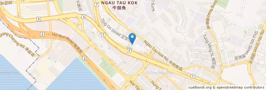 Mapa de ubicacion de 華麗汽車美容中心 Wah Lai Car Waxing Centre en چین, گوانگ‌دونگ, هنگ‌کنگ, کاولون, 新界 New Territories, 觀塘區 Kwun Tong District.